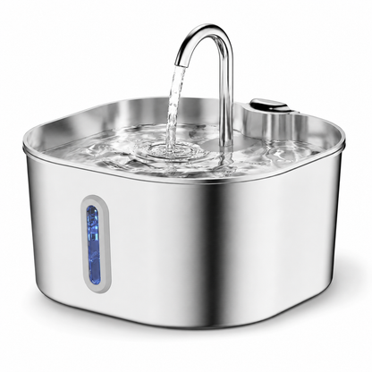 PurrFlow™ Stainless Steel Cat Water Fountain